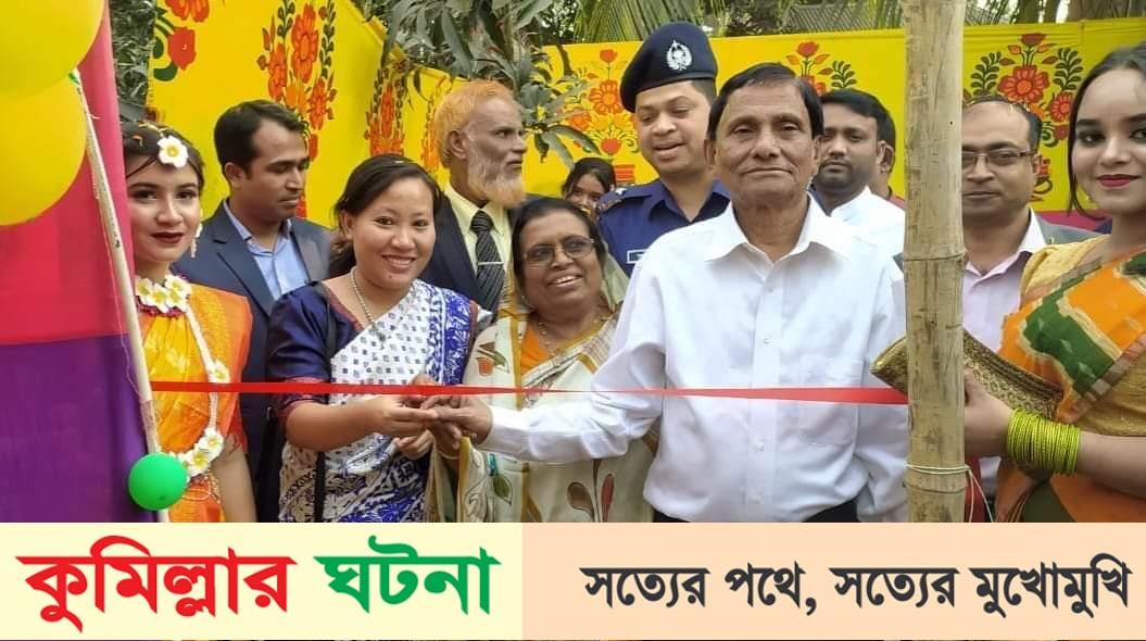 হোমনায় বসন্ত বরণ ও গ্রামীণ পিঠা উৎসব