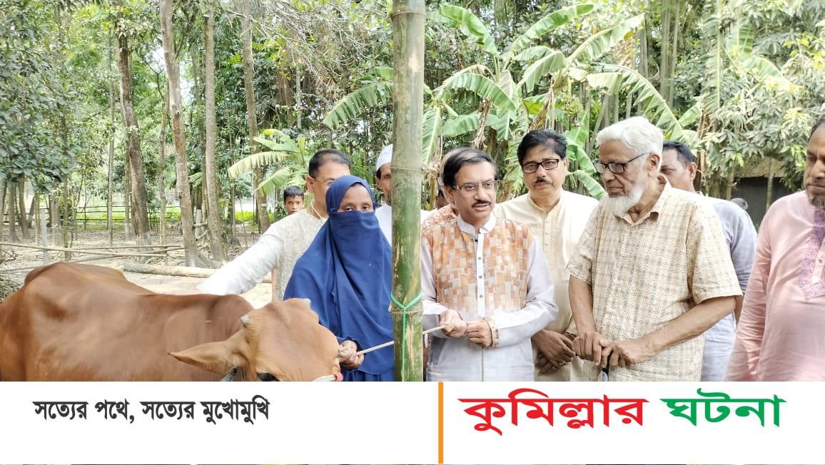 দেবীদ্বারে সুবিধাবঞ্চিত নারীদের মাঝে দেশ ডেভেলপমেন্টের গরু ও ছাগল বিতরণ
