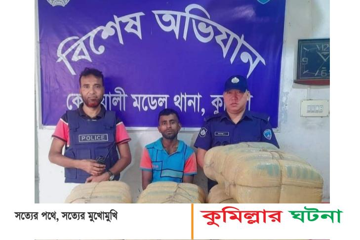 কুমিল্লায় ৫০ কেজি গাঁজাসহ একজন আটক