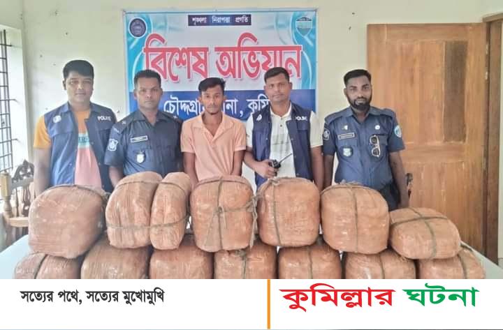 চৌদ্দগ্রামে ৫১ কেজি গাঁজা সহ আটক ১