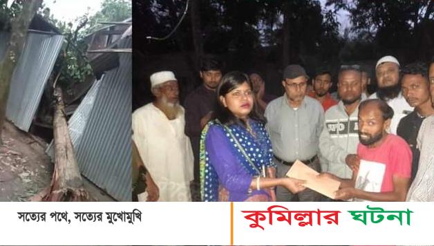 লালমাইয়ে ঘরের ওপর গাছ পড়ে দুইজন নিহত